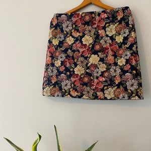 LOFT Floral Miniskirt NWT